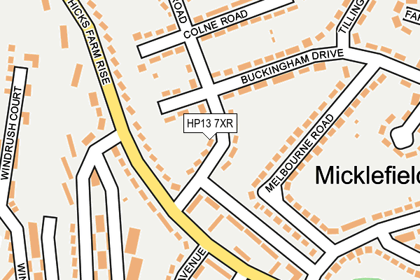 HP13 7XR map - OS OpenMap – Local (Ordnance Survey) HP13 7XR map - OS OpenMap – Local (Ordnance Survey)