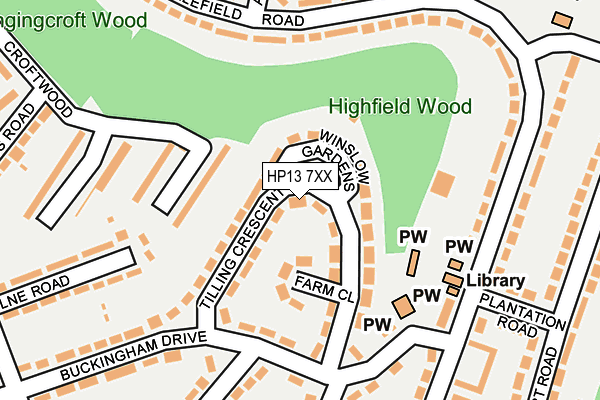 HP13 7XX map - OS OpenMap – Local (Ordnance Survey)
