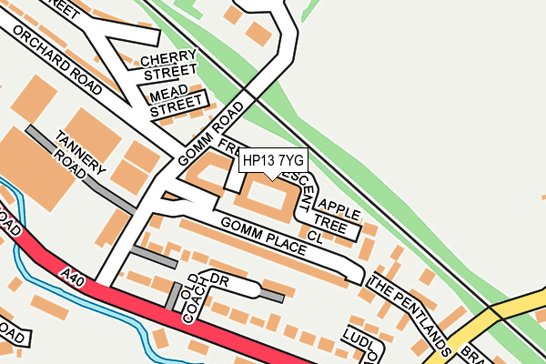 HP13 7YG map - OS OpenMap – Local (Ordnance Survey) HP13 7YG map - OS OpenMap – Local (Ordnance Survey)