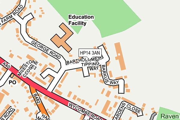 HP14 3AN map - OS OpenMap – Local (Ordnance Survey) HP14 3AN map - OS OpenMap – Local (Ordnance Survey)