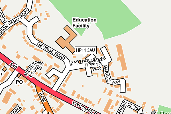 HP14 3AU map - OS OpenMap – Local (Ordnance Survey) HP14 3AU map - OS OpenMap – Local (Ordnance Survey)