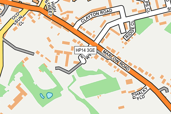 HP14 3GE map - OS OpenMap – Local (Ordnance Survey) HP14 3GE map - OS OpenMap – Local (Ordnance Survey)