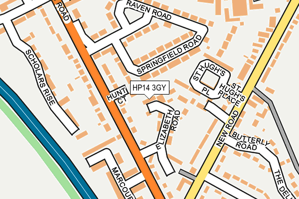 HP14 3GY map - OS OpenMap – Local (Ordnance Survey) HP14 3GY map - OS OpenMap – Local (Ordnance Survey)