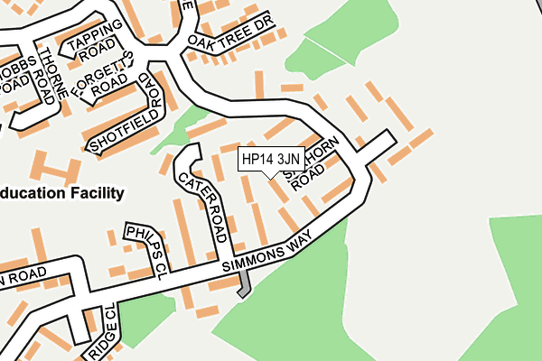 HP14 3JN map - OS OpenMap – Local (Ordnance Survey)
