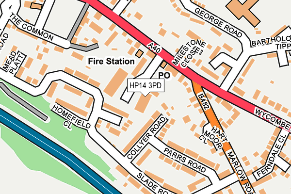 HP14 3PD map - OS OpenMap – Local (Ordnance Survey)