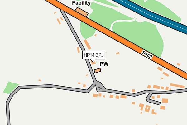 HP14 3PJ map - OS OpenMap – Local (Ordnance Survey)