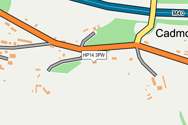 HP14 3PW map - OS OpenMap – Local (Ordnance Survey) HP14 3PW map - OS OpenMap – Local (Ordnance Survey)