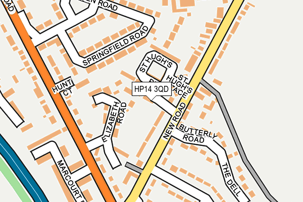 HP14 3QD map - OS OpenMap – Local (Ordnance Survey) HP14 3QD map - OS OpenMap – Local (Ordnance Survey)