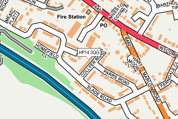 HP14 3QG map - OS OpenMap – Local (Ordnance Survey) HP14 3QG map - OS OpenMap – Local (Ordnance Survey)