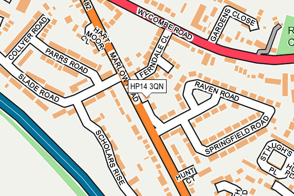 HP14 3QN map - OS OpenMap – Local (Ordnance Survey) HP14 3QN map - OS OpenMap – Local (Ordnance Survey)