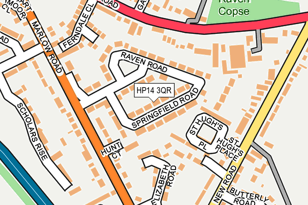 HP14 3QR map - OS OpenMap – Local (Ordnance Survey) HP14 3QR map - OS OpenMap – Local (Ordnance Survey)