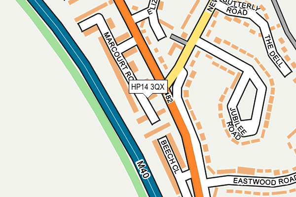 HP14 3QX map - OS OpenMap – Local (Ordnance Survey) HP14 3QX map - OS OpenMap – Local (Ordnance Survey)
