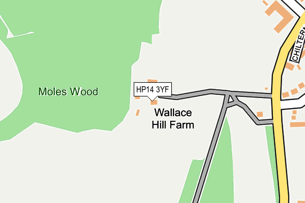 HP14 3YF map - OS OpenMap – Local (Ordnance Survey) HP14 3YF map - OS OpenMap – Local (Ordnance Survey)