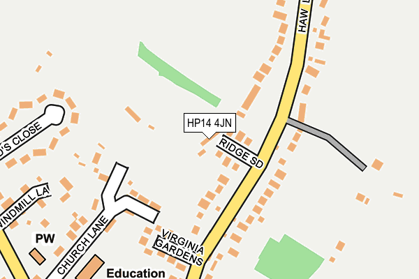 HP14 4JN map - OS OpenMap – Local (Ordnance Survey) HP14 4JN map - OS OpenMap – Local (Ordnance Survey)