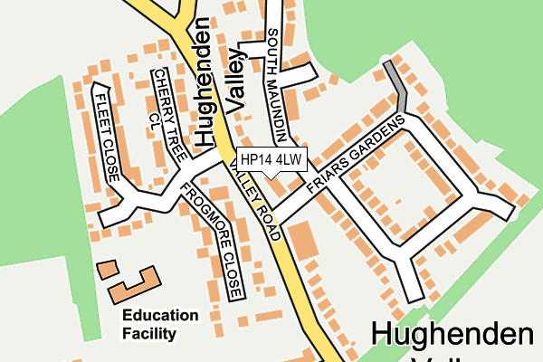 HP14 4LW map - OS OpenMap – Local (Ordnance Survey) HP14 4LW map - OS OpenMap – Local (Ordnance Survey)