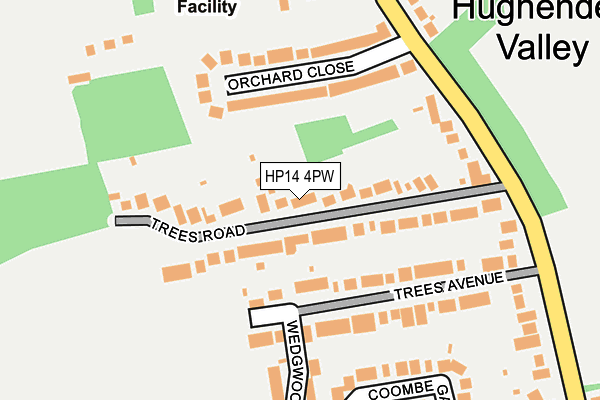 HP14 4PW map - OS OpenMap – Local (Ordnance Survey) HP14 4PW map - OS OpenMap – Local (Ordnance Survey)