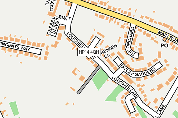 HP14 4QH map - OS OpenMap – Local (Ordnance Survey) HP14 4QH map - OS OpenMap – Local (Ordnance Survey)