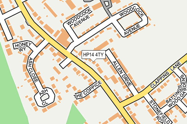 HP14 4TY map - OS OpenMap – Local (Ordnance Survey) HP14 4TY map - OS OpenMap – Local (Ordnance Survey)