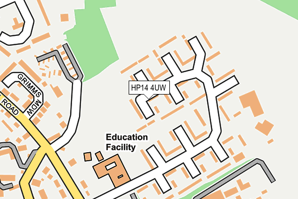 HP14 4UW map - OS OpenMap – Local (Ordnance Survey) HP14 4UW map - OS OpenMap – Local (Ordnance Survey)