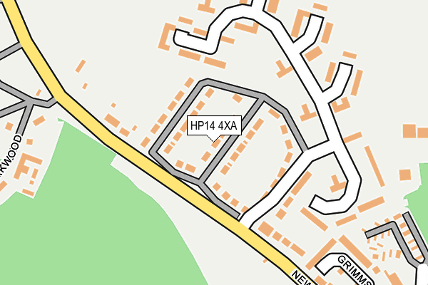 HP14 4XA map - OS OpenMap – Local (Ordnance Survey) HP14 4XA map - OS OpenMap – Local (Ordnance Survey)