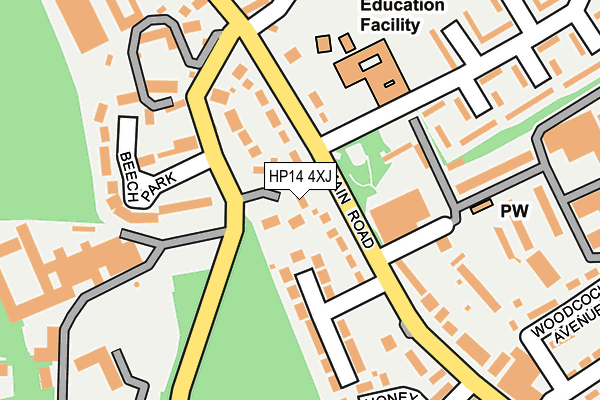 HP14 4XJ map - OS OpenMap – Local (Ordnance Survey) HP14 4XJ map - OS OpenMap – Local (Ordnance Survey)