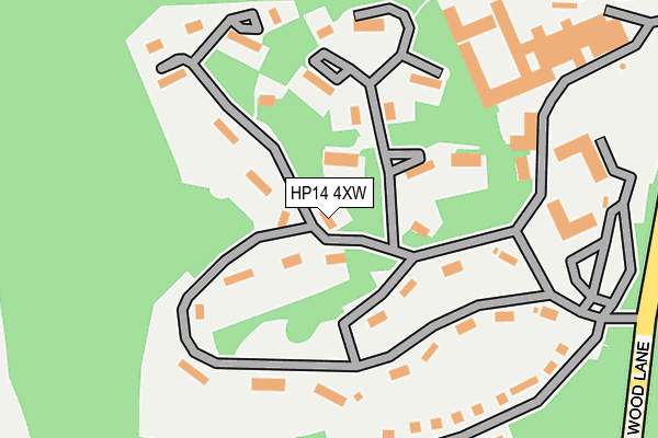 HP14 4XW map - OS OpenMap – Local (Ordnance Survey) HP14 4XW map - OS OpenMap – Local (Ordnance Survey)