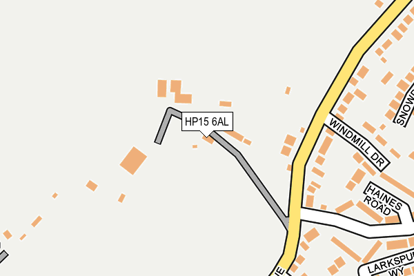 HP15 6AL map - OS OpenMap – Local (Ordnance Survey) HP15 6AL map - OS OpenMap – Local (Ordnance Survey)
