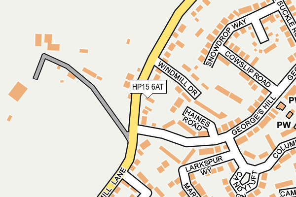 HP15 6AT map - OS OpenMap – Local (Ordnance Survey) HP15 6AT map - OS OpenMap – Local (Ordnance Survey)