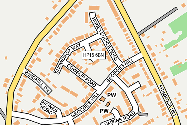 HP15 6BN map - OS OpenMap – Local (Ordnance Survey) HP15 6BN map - OS OpenMap – Local (Ordnance Survey)