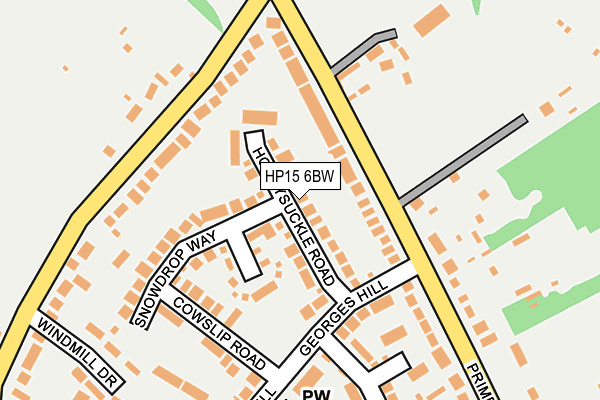 HP15 6BW map - OS OpenMap – Local (Ordnance Survey) HP15 6BW map - OS OpenMap – Local (Ordnance Survey)