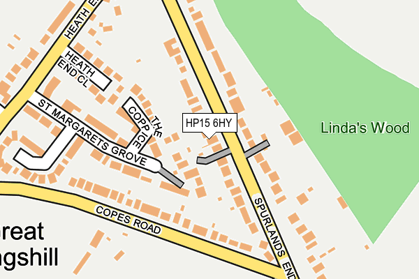 HP15 6HY map - OS OpenMap – Local (Ordnance Survey) HP15 6HY map - OS OpenMap – Local (Ordnance Survey)
