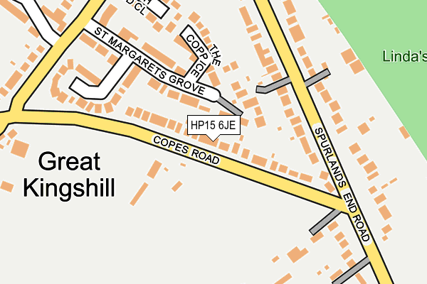 HP15 6JE map - OS OpenMap – Local (Ordnance Survey) HP15 6JE map - OS OpenMap – Local (Ordnance Survey)