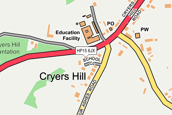 HP15 6JX map - OS OpenMap – Local (Ordnance Survey)