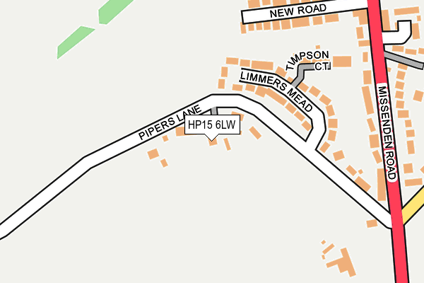 HP15 6LW map - OS OpenMap – Local (Ordnance Survey) HP15 6LW map - OS OpenMap – Local (Ordnance Survey)