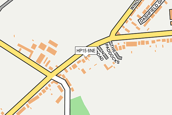HP15 6NE map - OS OpenMap – Local (Ordnance Survey) HP15 6NE map - OS OpenMap – Local (Ordnance Survey)