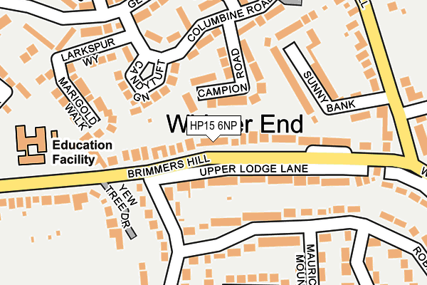 HP15 6NP map - OS OpenMap – Local (Ordnance Survey) HP15 6NP map - OS OpenMap – Local (Ordnance Survey)