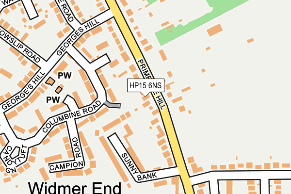 HP15 6NS map - OS OpenMap – Local (Ordnance Survey) HP15 6NS map - OS OpenMap – Local (Ordnance Survey)