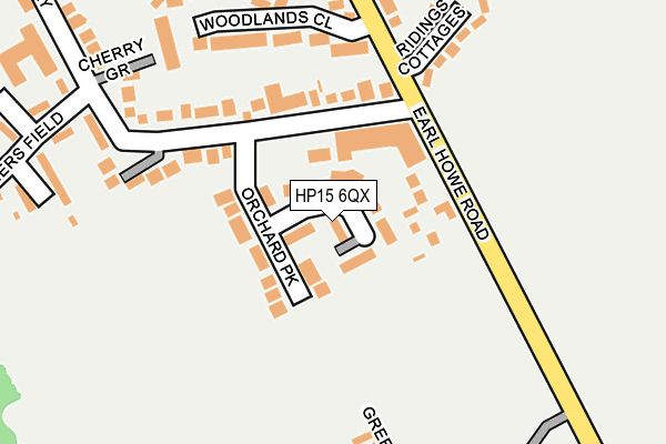 HP15 6QX map - OS OpenMap – Local (Ordnance Survey) HP15 6QX map - OS OpenMap – Local (Ordnance Survey)