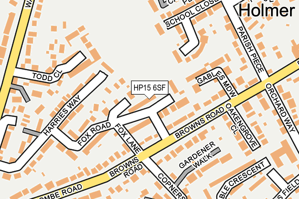 HP15 6SF map - OS OpenMap – Local (Ordnance Survey) HP15 6SF map - OS OpenMap – Local (Ordnance Survey)