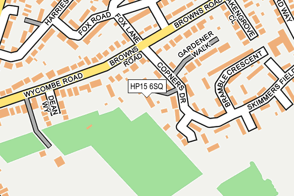 HP15 6SQ map - OS OpenMap – Local (Ordnance Survey) HP15 6SQ map - OS OpenMap – Local (Ordnance Survey)