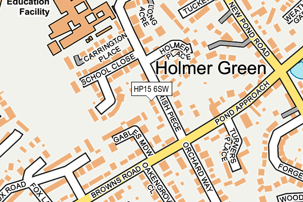 HP15 6SW map - OS OpenMap – Local (Ordnance Survey) HP15 6SW map - OS OpenMap – Local (Ordnance Survey)