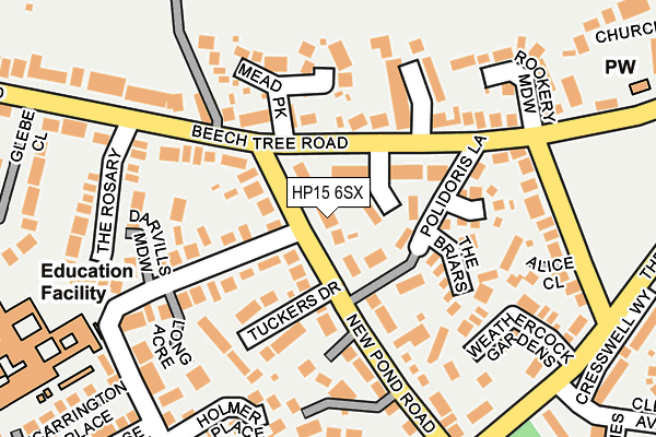 HP15 6SX map - OS OpenMap – Local (Ordnance Survey)