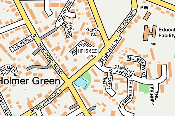 HP15 6SZ map - OS OpenMap – Local (Ordnance Survey) HP15 6SZ map - OS OpenMap – Local (Ordnance Survey)
