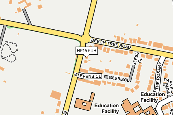 HP15 6UH map - OS OpenMap – Local (Ordnance Survey) HP15 6UH map - OS OpenMap – Local (Ordnance Survey)
