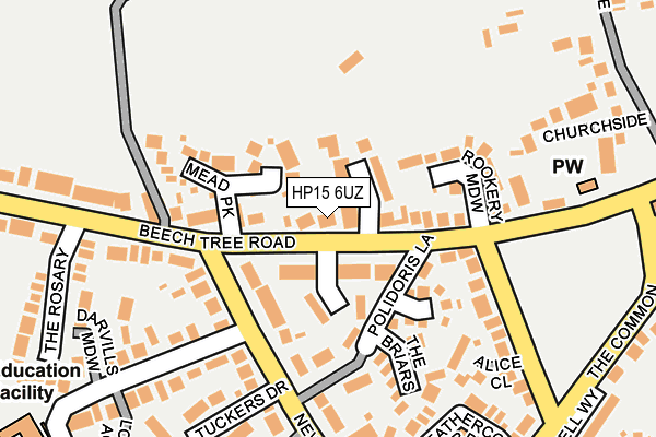 HP15 6UZ map - OS OpenMap – Local (Ordnance Survey) HP15 6UZ map - OS OpenMap – Local (Ordnance Survey)
