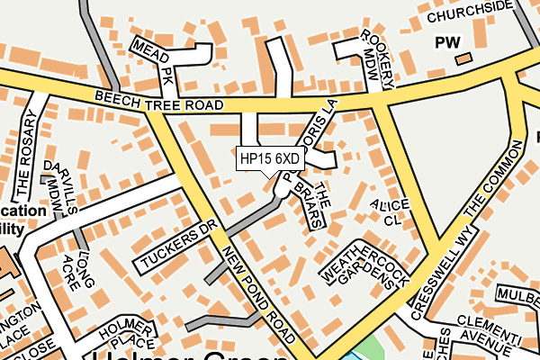 HP15 6XD map - OS OpenMap – Local (Ordnance Survey) HP15 6XD map - OS OpenMap – Local (Ordnance Survey)