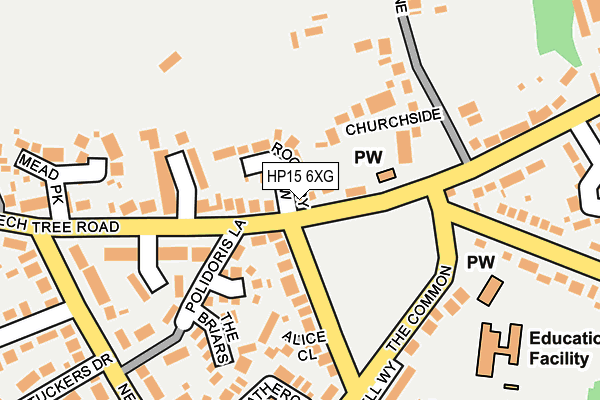 HP15 6XG map - OS OpenMap – Local (Ordnance Survey) HP15 6XG map - OS OpenMap – Local (Ordnance Survey)
