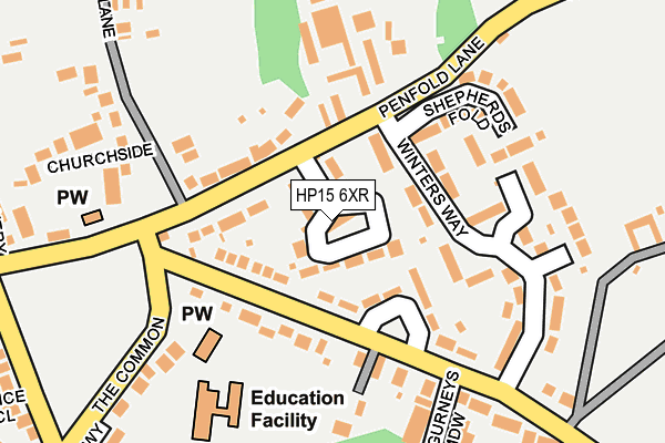 HP15 6XR map - OS OpenMap – Local (Ordnance Survey) HP15 6XR map - OS OpenMap – Local (Ordnance Survey)