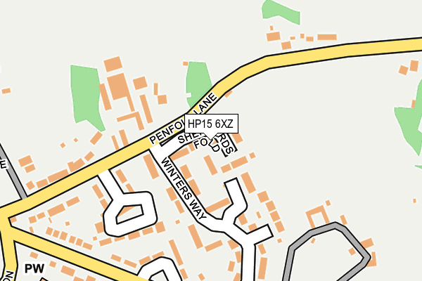 HP15 6XZ map - OS OpenMap – Local (Ordnance Survey) HP15 6XZ map - OS OpenMap – Local (Ordnance Survey)