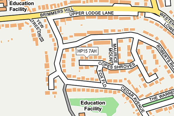 HP15 7AH map - OS OpenMap – Local (Ordnance Survey) HP15 7AH map - OS OpenMap – Local (Ordnance Survey)